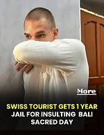 A Swiss tourist has been sentenced to one year in prison for insulting a sacred religious event on Indonesia's holiday island of Bali. Nyepi, also known as the Day of Silence, is an annual holiday during which the usually bustling tourist island goes quiet, as people stay home and refrain from making loud noises. The restrictions apply to everyone on the island regardless of religion, including tourists. Authorities have vowed to tighten scrutiny of the island's tourists and crackdown on unruly foreigners.